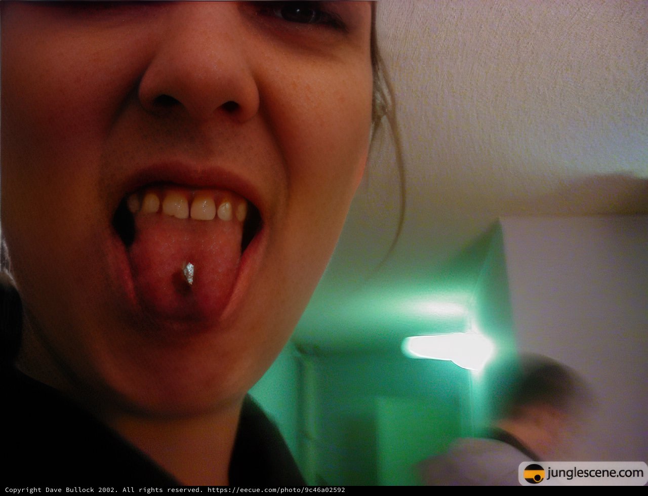 Pierced Tongue and Glowing Smile