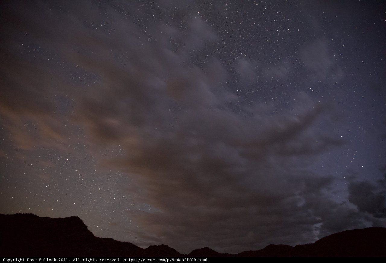Starry Night Sky Over the Desert