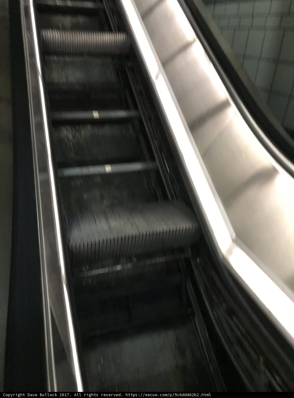 Empty Escalator in Train Station