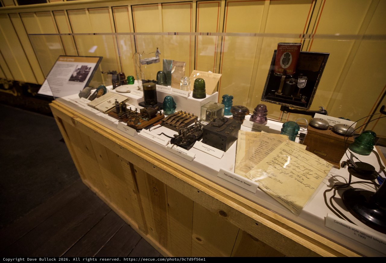 Vintage Telegraph and Communication Equipment Museum Display