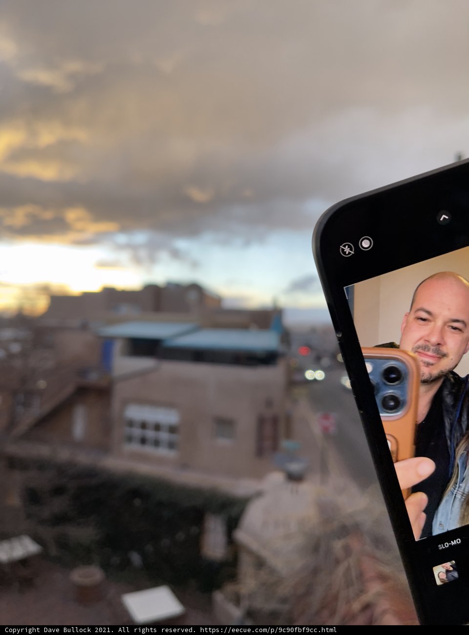Selfie during a Cloudy Sunset