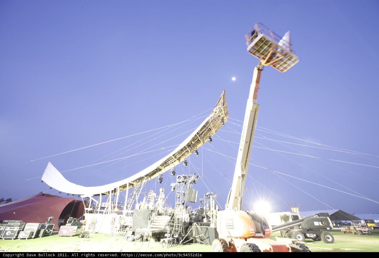 The Grand Stage with Crane and Tent