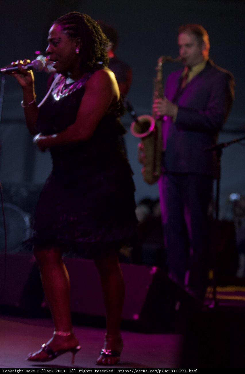 Woman in Black Serenades Coachella Crowd
