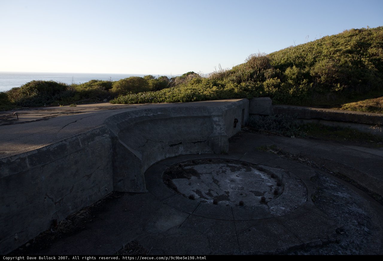 Concrete Bunker with Fire Pit on Hillside