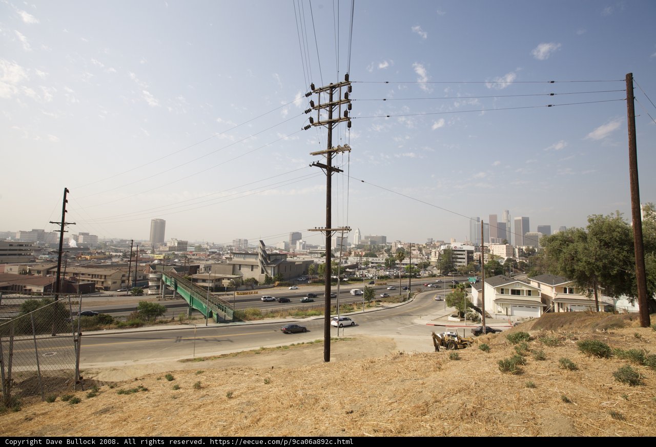 City Street View with Utility Pole