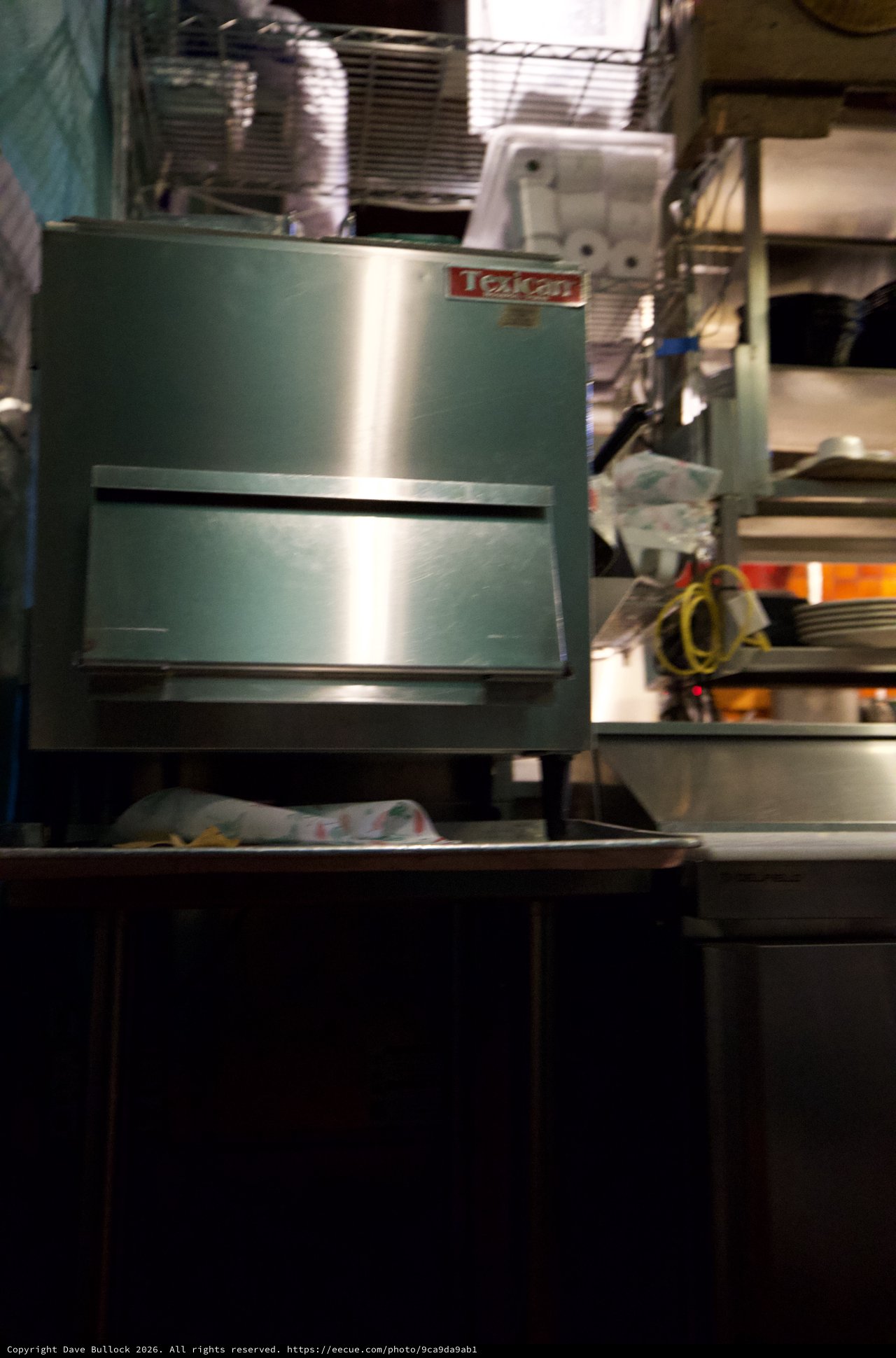 Commercial Kitchen Dishwashing Station in Operation
