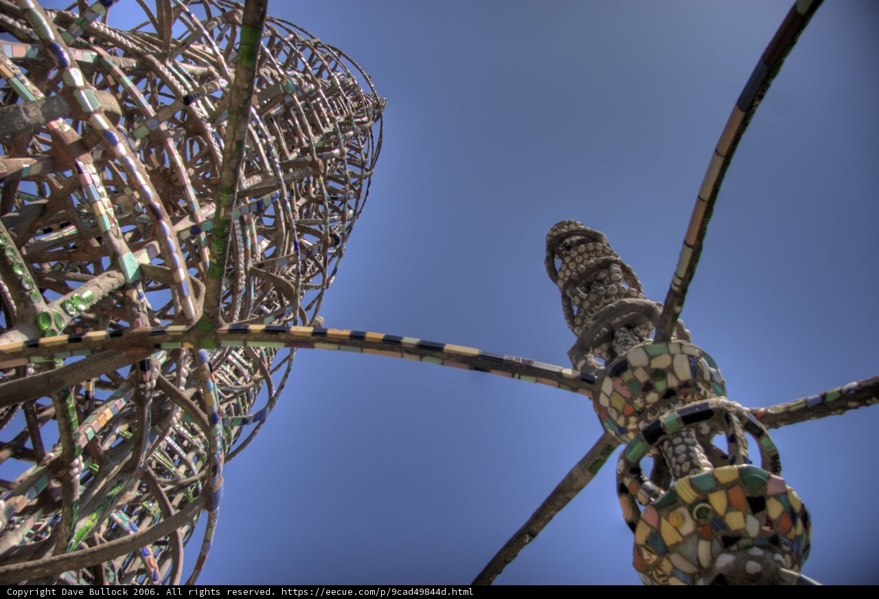 The Colorful Coil Sculpture in the Amusement Park