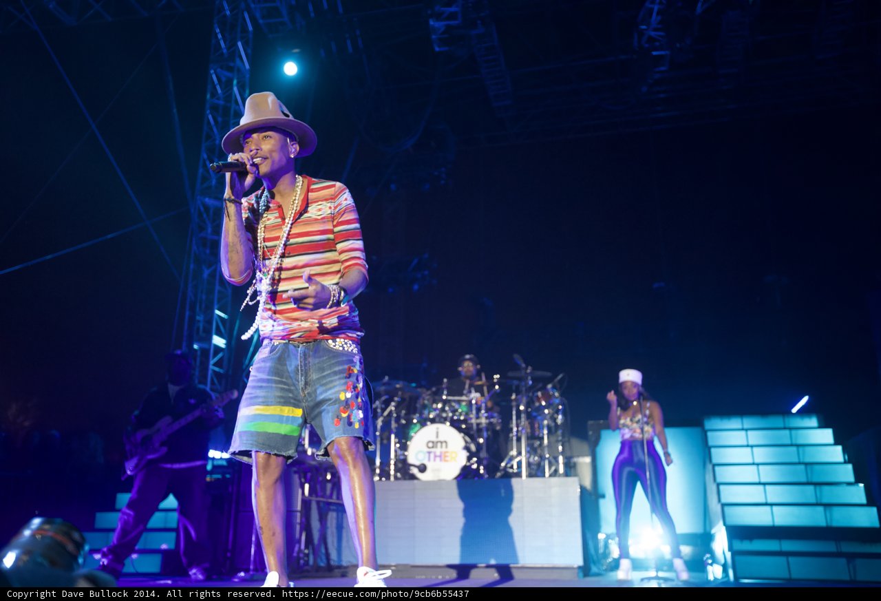 Pharrell Williams Rocks the Stage at Coachella 2014