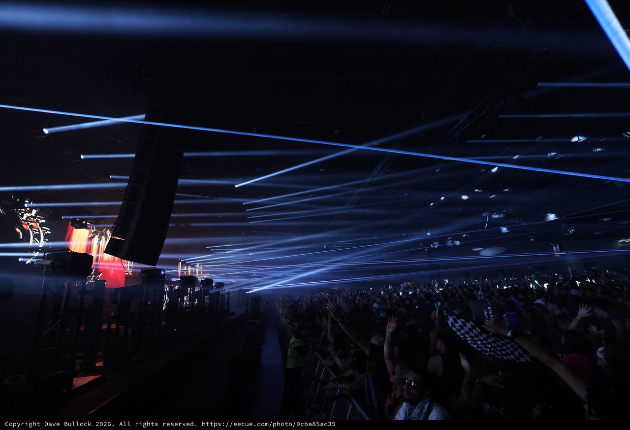Laser Light Storm Over Wobbleland Festival Crowd