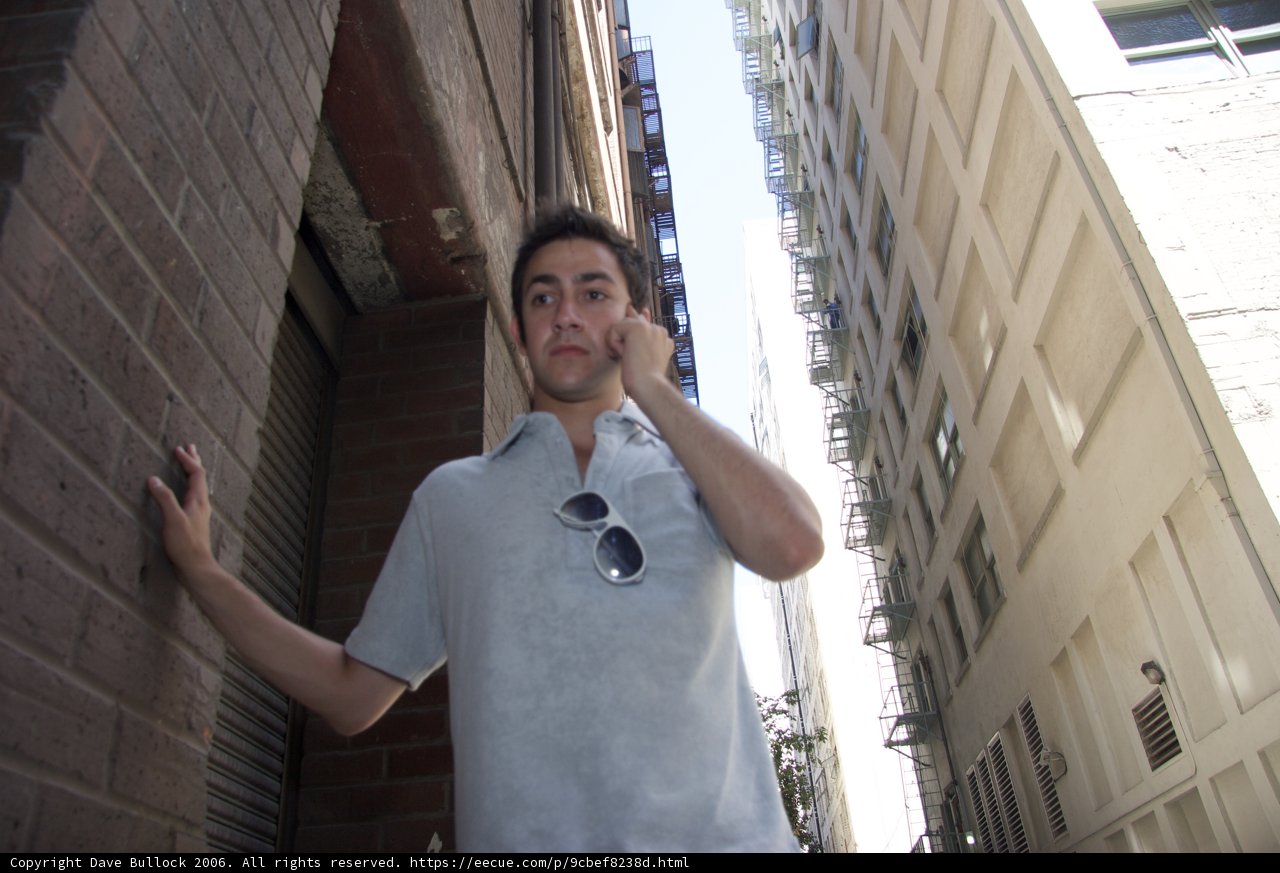On the phone in the urban metropolis