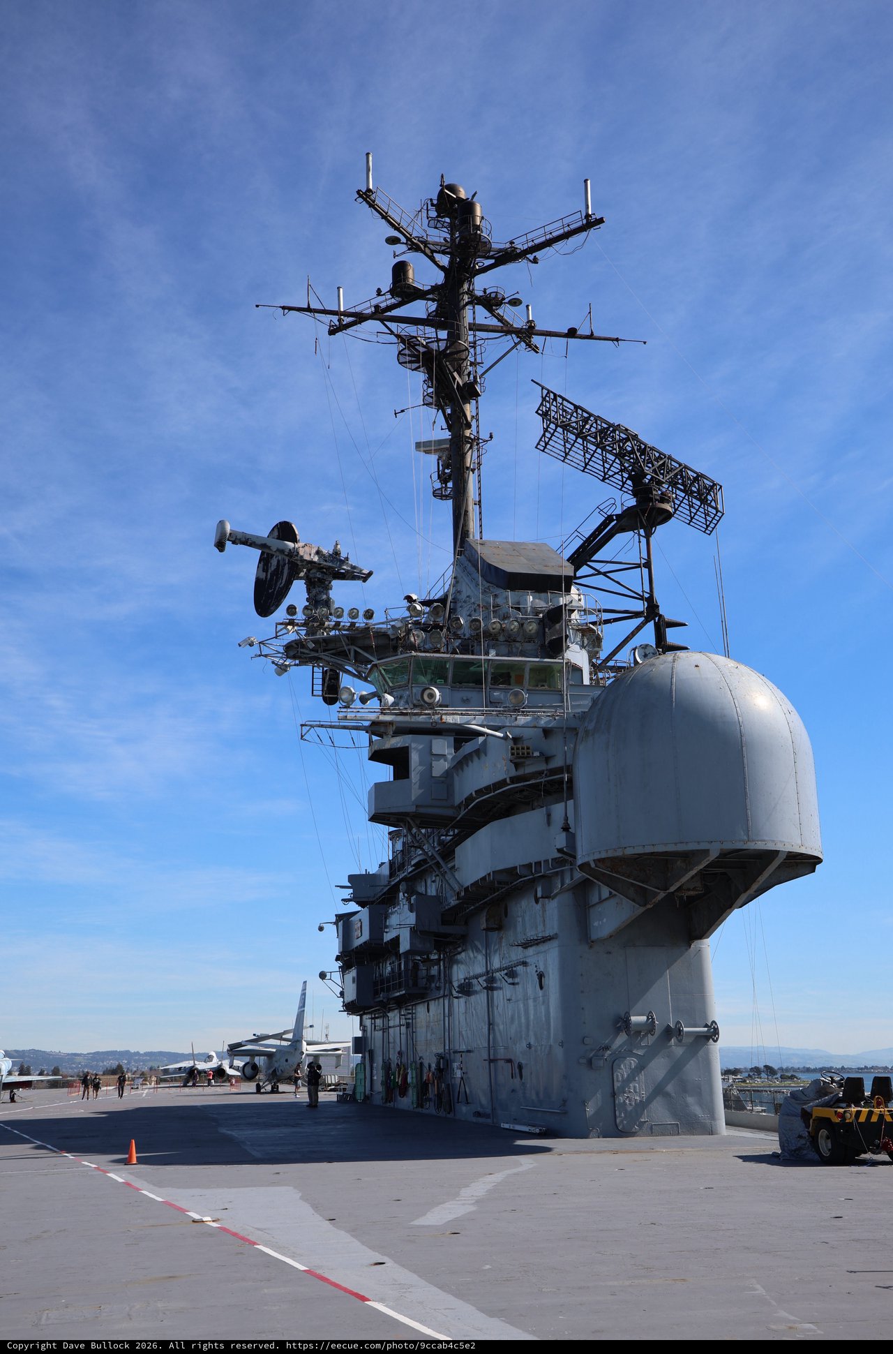 Aircraft Carrier Island Superstructure with Radar and Communication Arrays