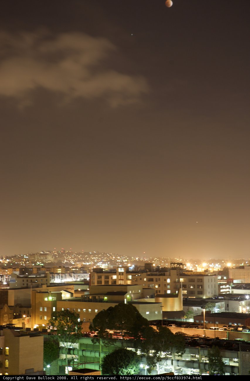 Lunar Eclipse Over the Metropolis
