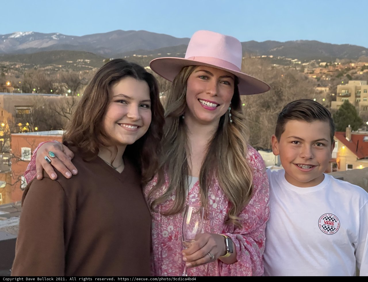Mountainous Selfie with Happy Hat-Wearers