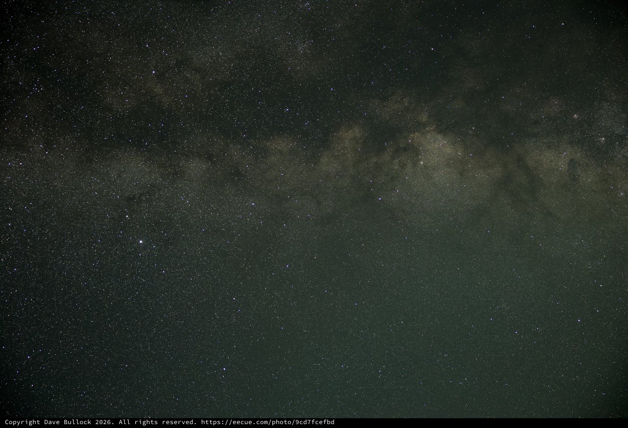 Milky Way Arches Over Lassen Volcanic Night Sky