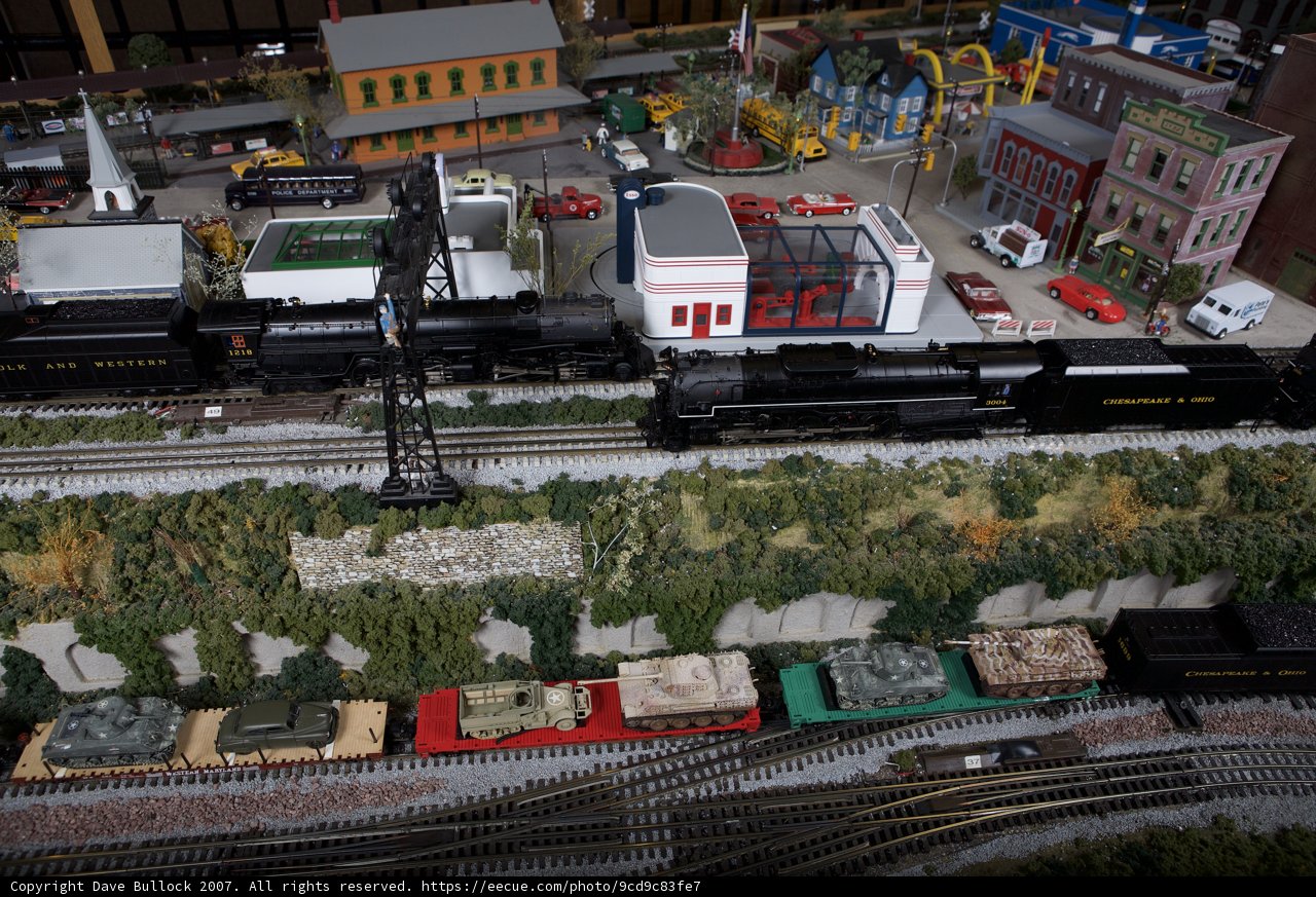 Miniature Military Railroad Diorama