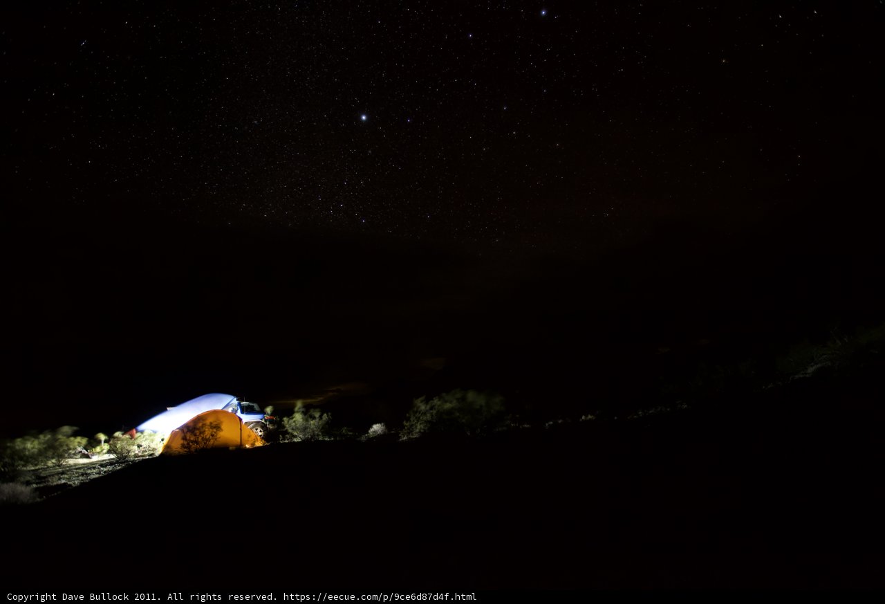 Camping under the stars