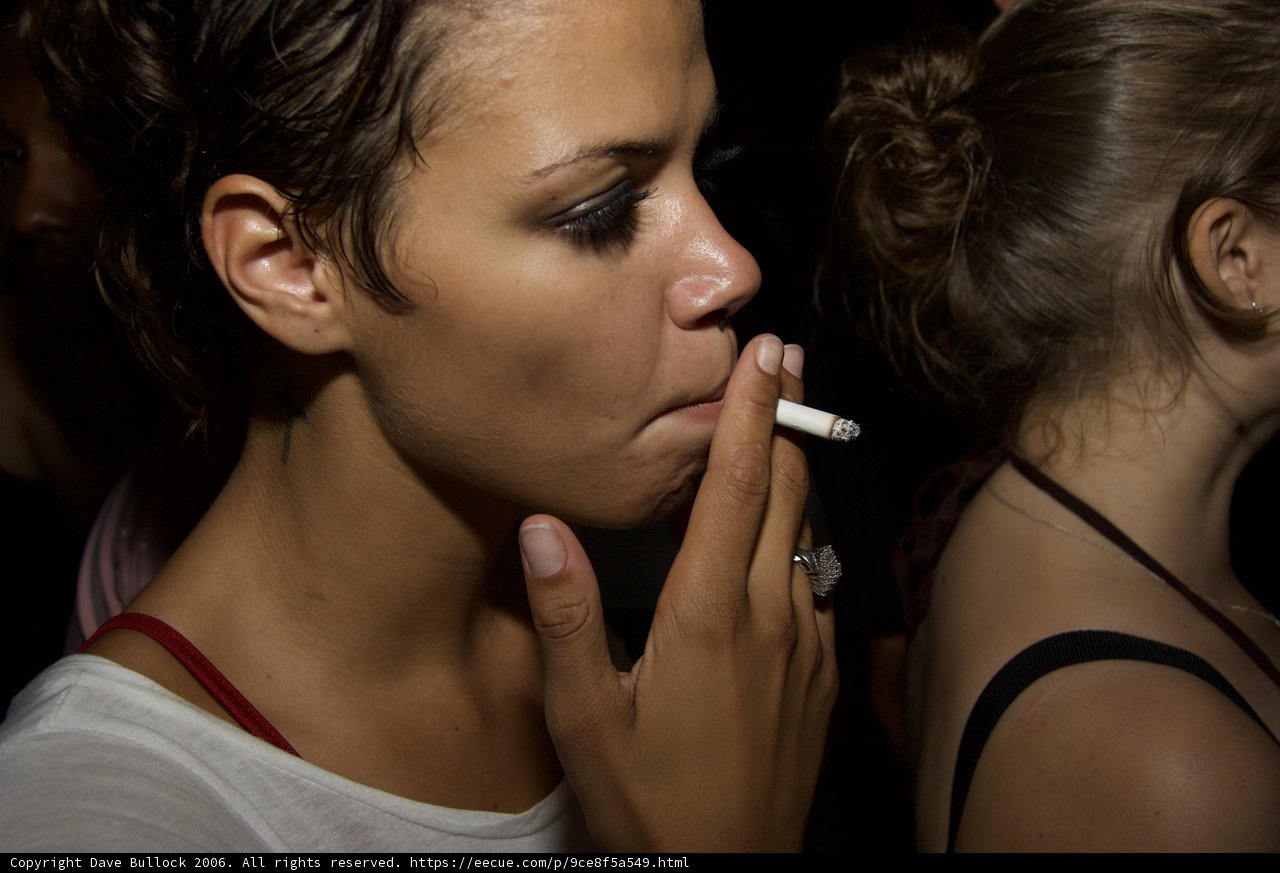 Smoking Lady in the Evening