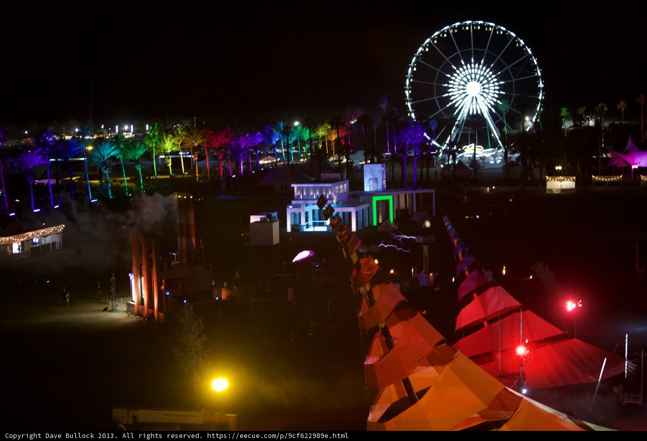 Illuminated Ferris Wheel at Night