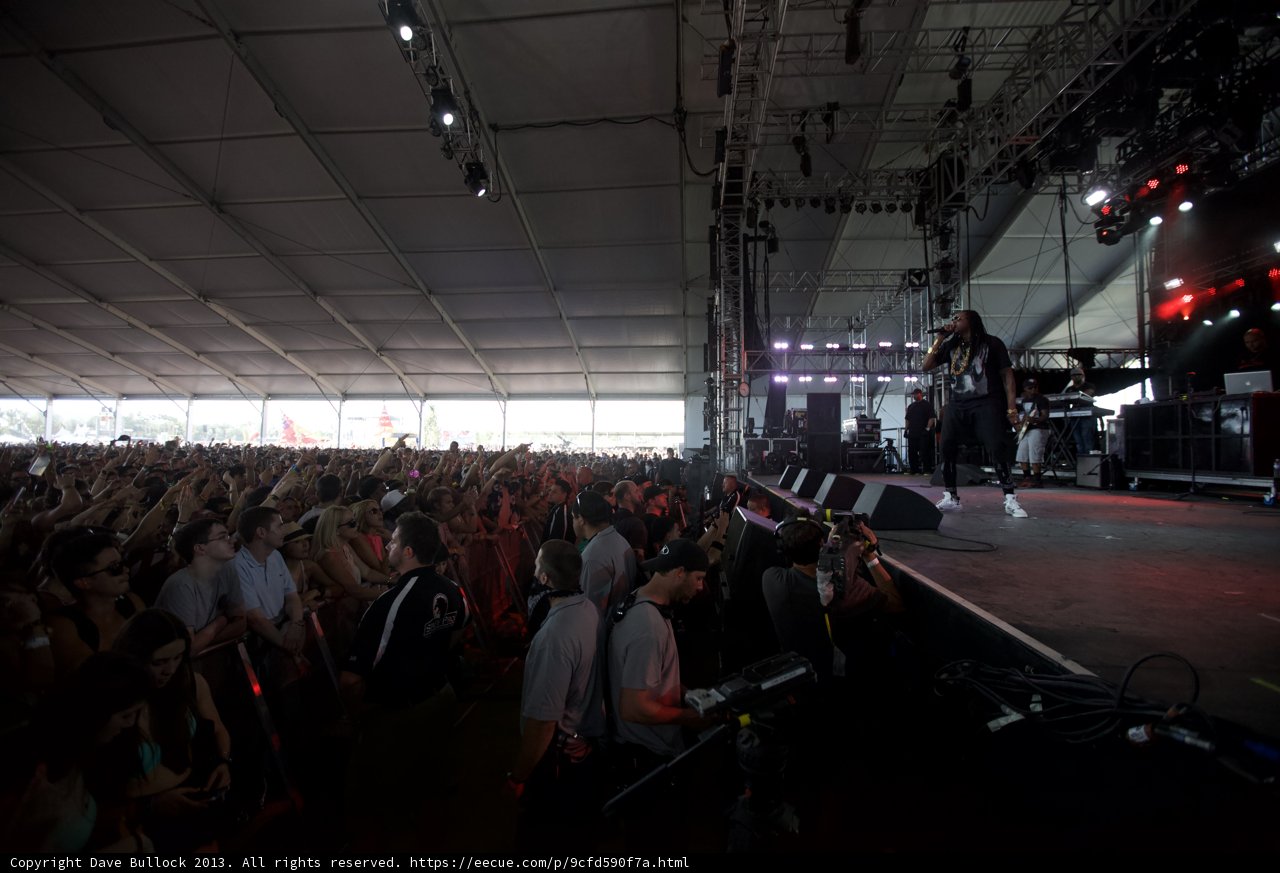 Spotlight on the Crowd at Coachella Concert