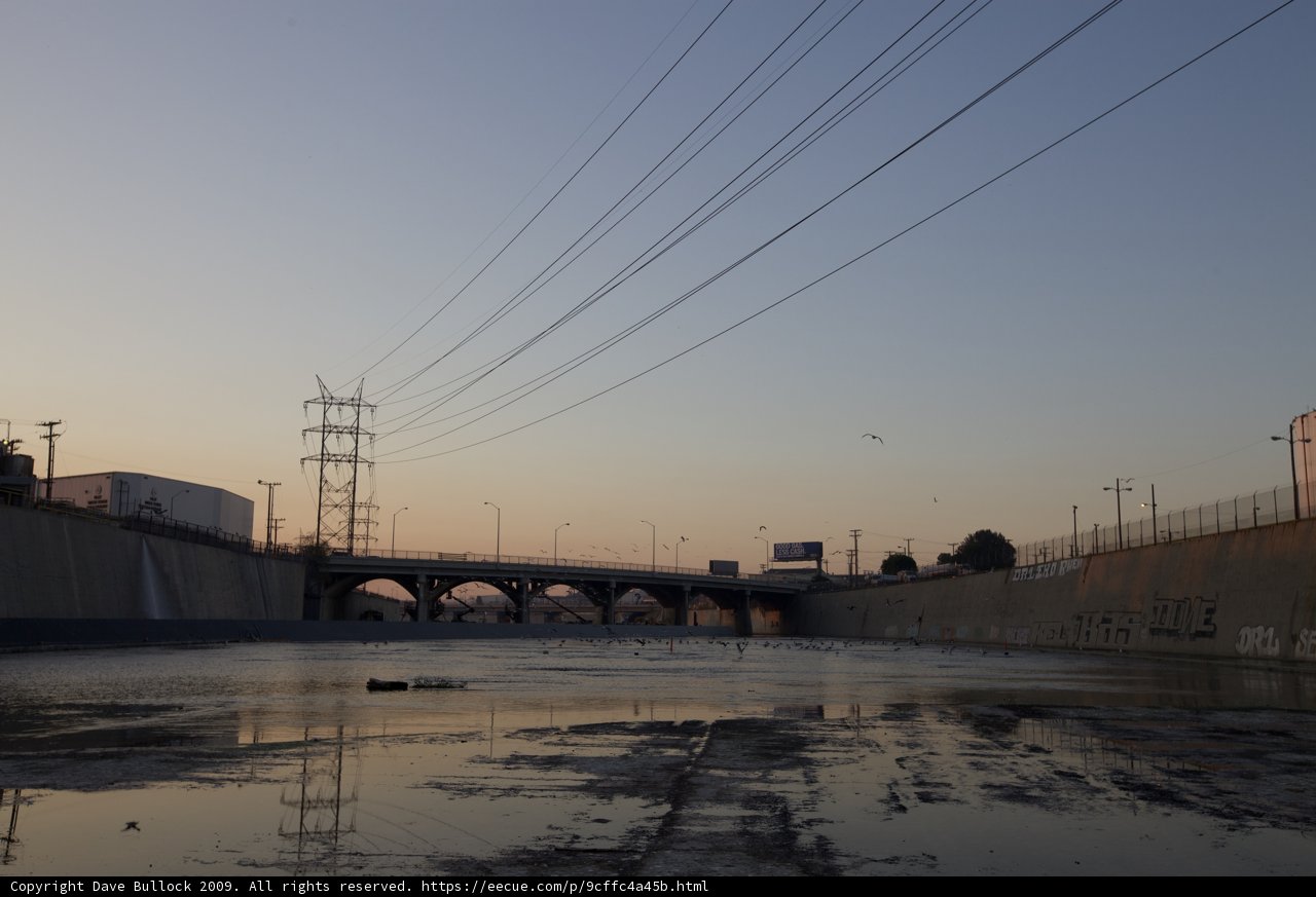 Riverside with Power and Communication Lines