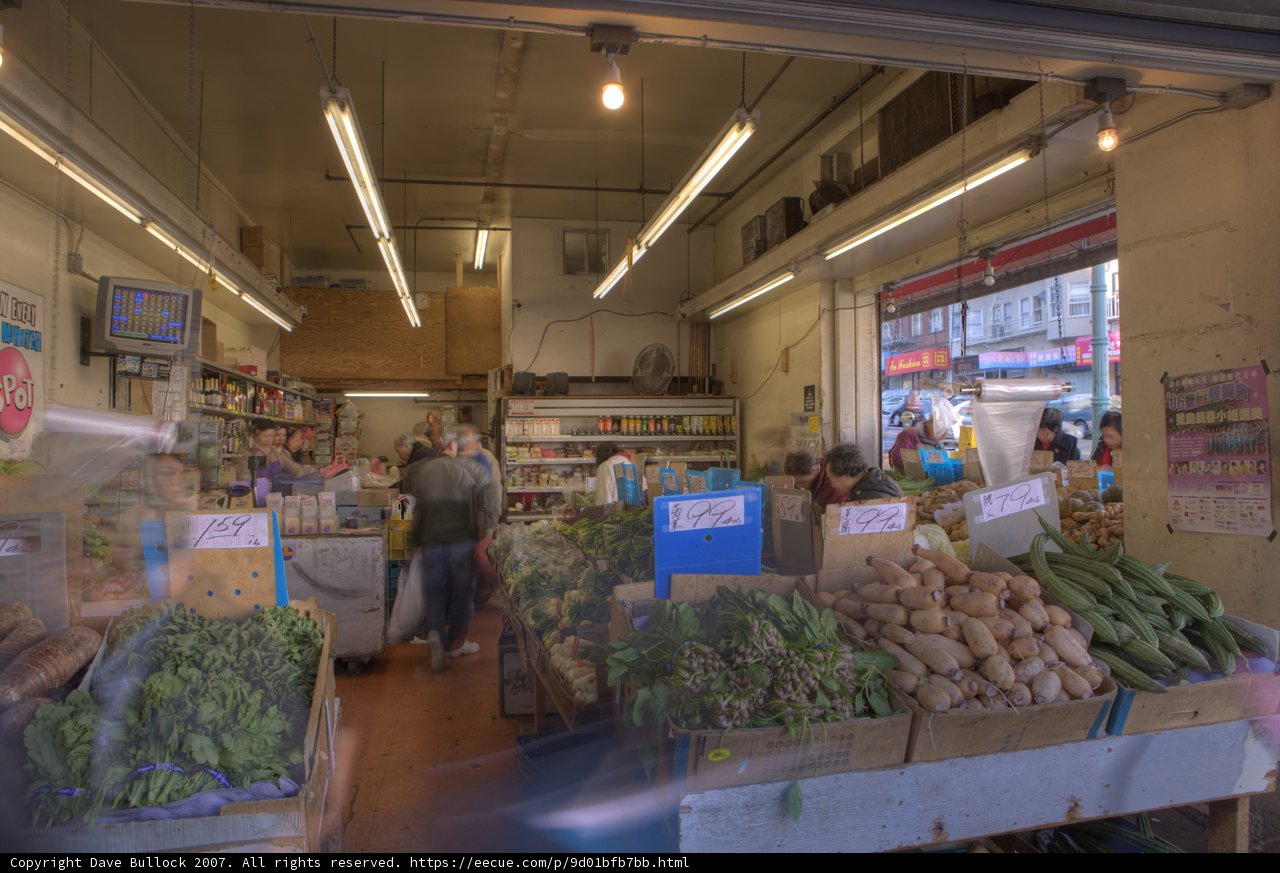 Bustling Produce Store