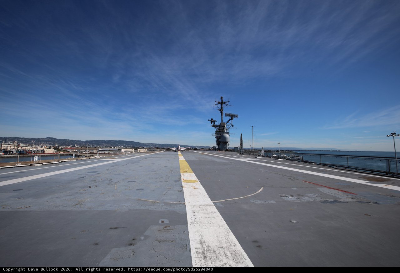 Flight Deck of Historic Aircraft Carrier USS Hornet