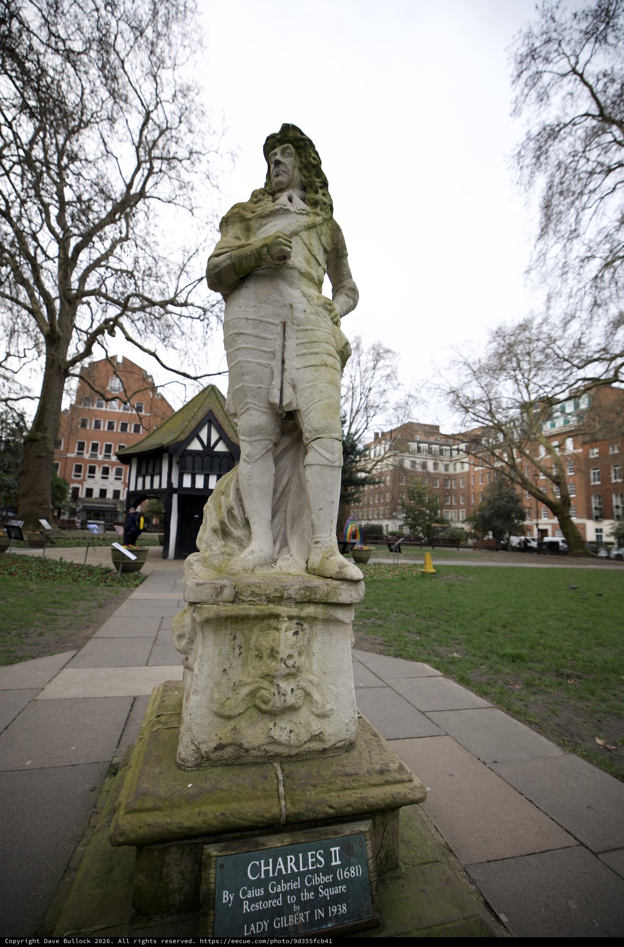 Charles II Statue in Soho Square, London