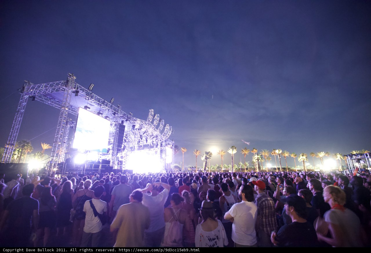 Vibrant Nightlife at Coachella Music Festival