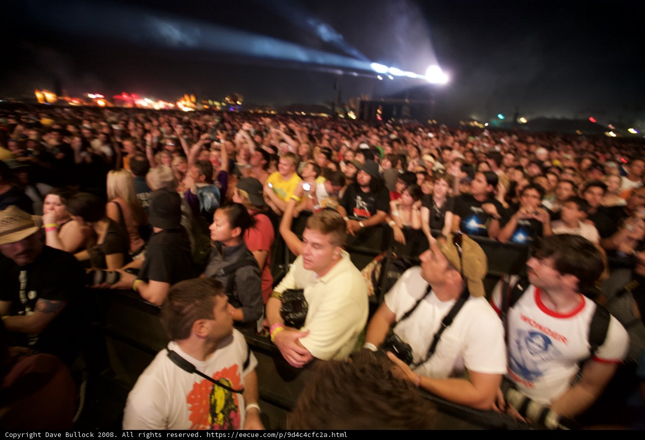 Coachella Night Sky Concert Crowd