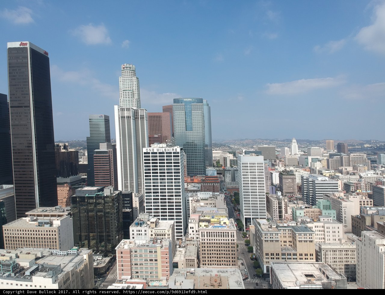 A Bird's Eye View of Los Angeles Skyline