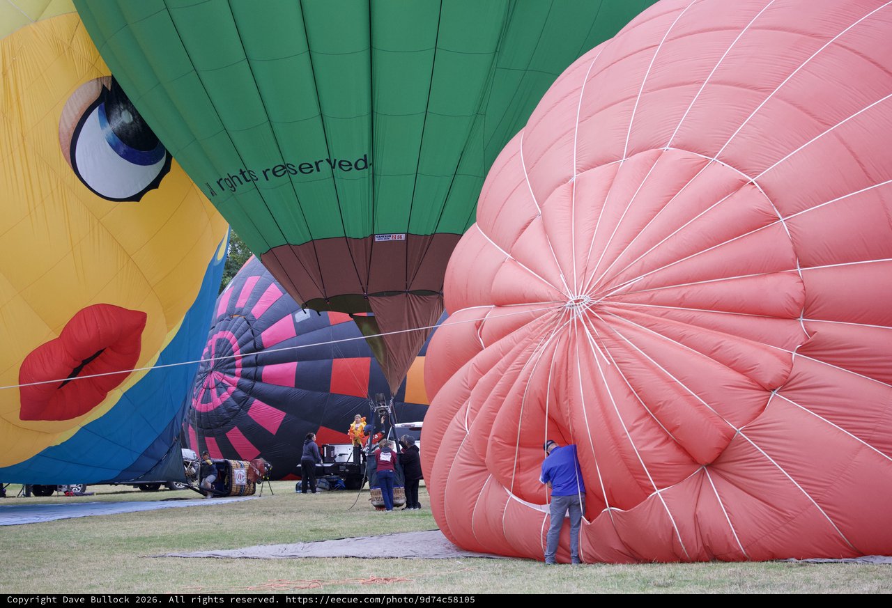 Ground Crew Inflates Colorful Balloons at Sonoma Classic