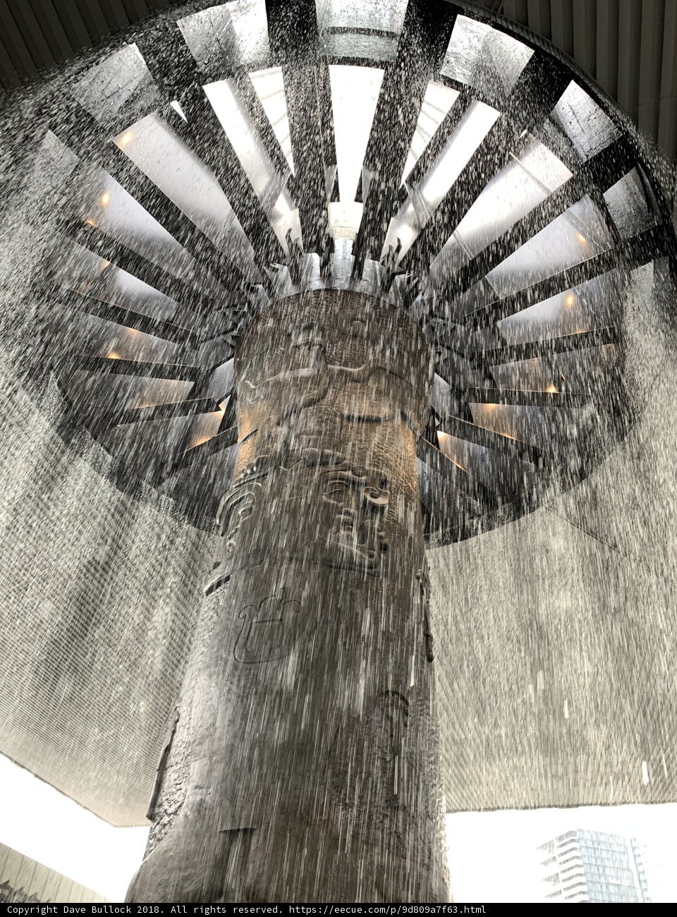 Majestic Water Fountain in an Architectural Marvel