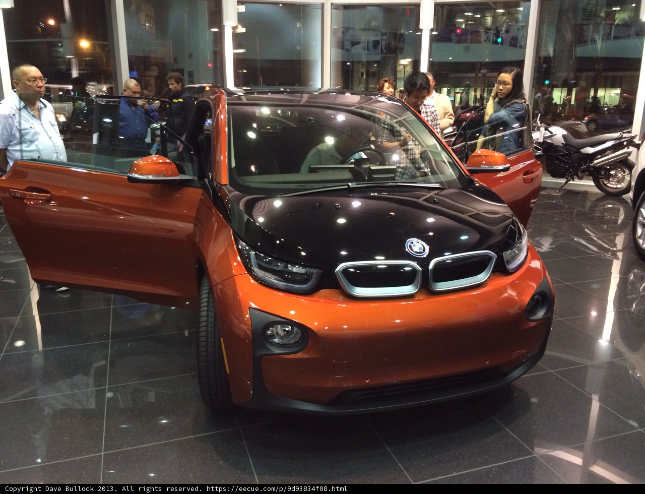 The Sleek and Sporty BMW i3 on Display at the California Car Showroom