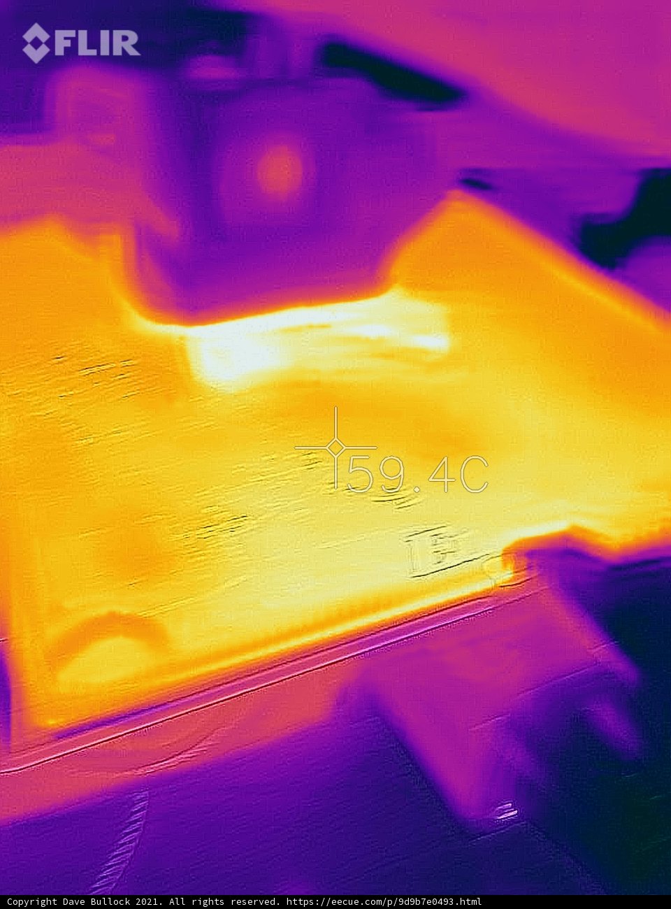 Thermal Image Shows Hot Engine Component