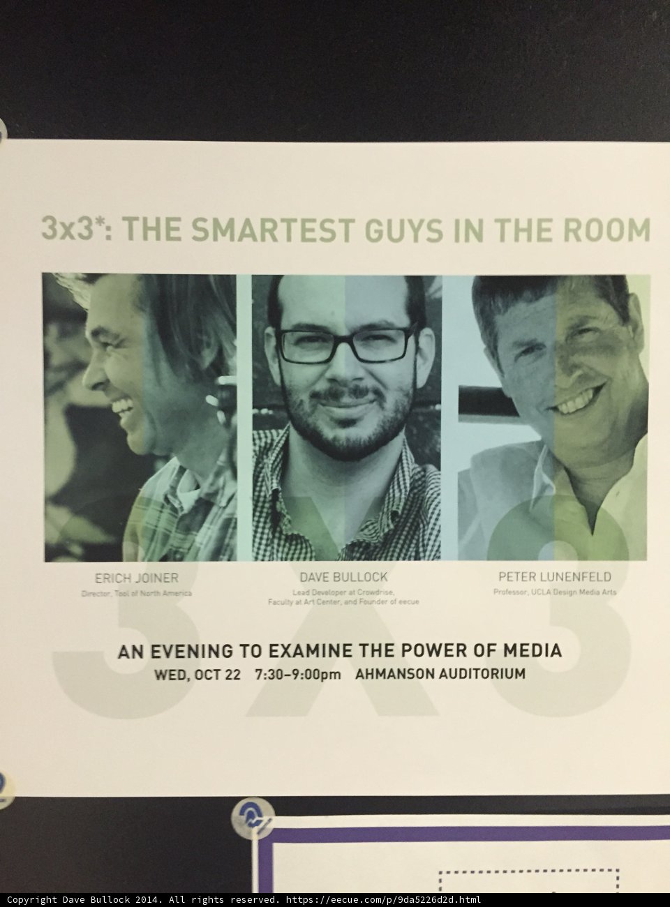 Three Men in an Optical Poster