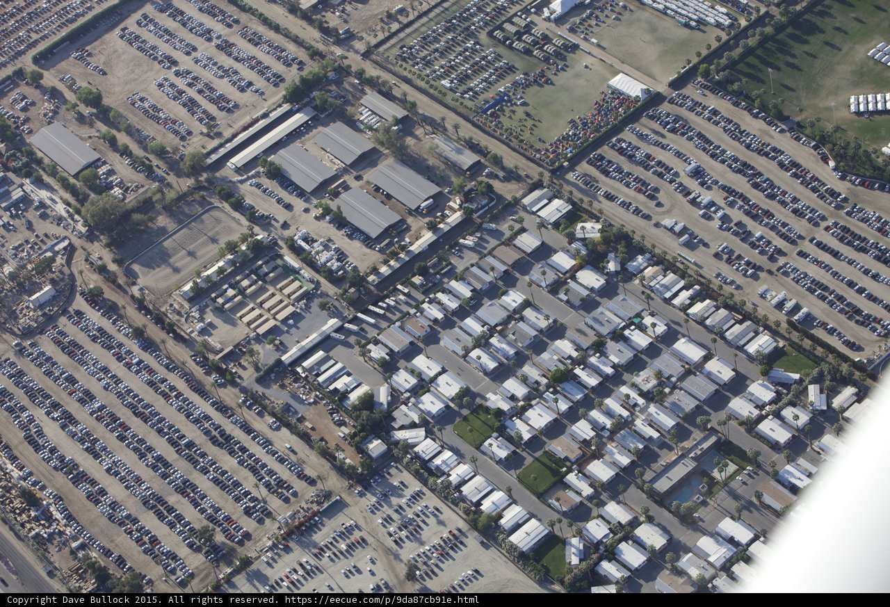Aerial View of Coachella Parking Lot