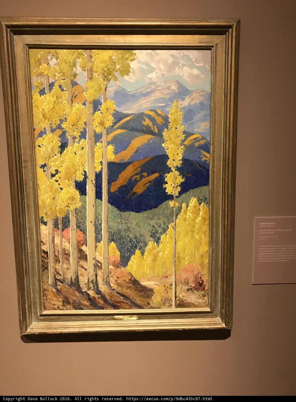 Aspen Trees Painting in a Museum