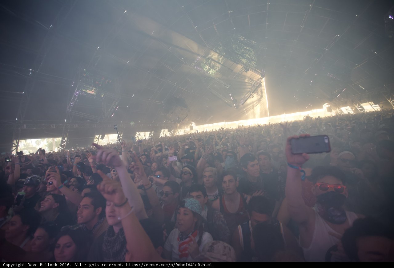 Smoke and Lights at the Coachella Concert