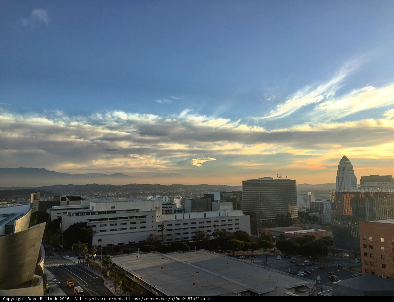 Sunset over the City Skyline