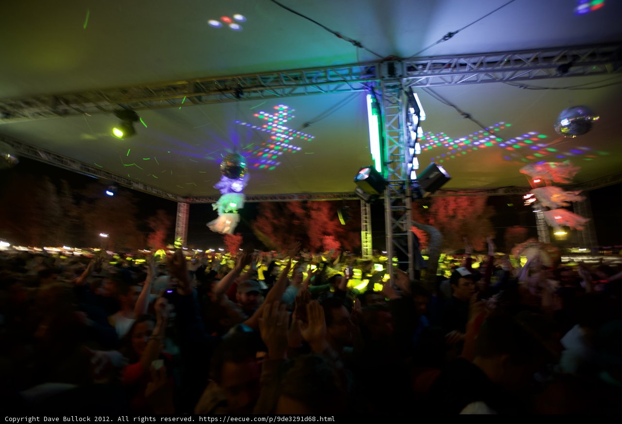 Urban Lighting: A Crowd at a Nightclub Concert