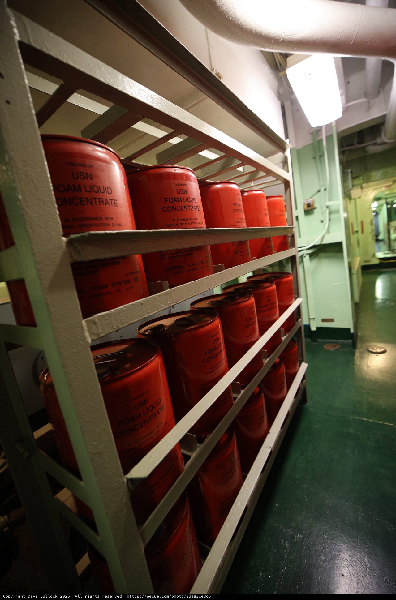 USN Foam Liquid Concentrate Storage Aboard USS Hornet