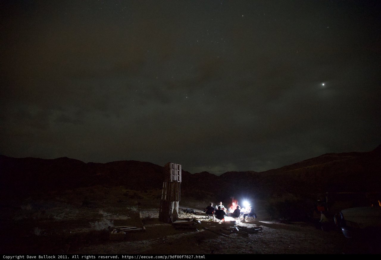 Night Gathering Under Starry Sky