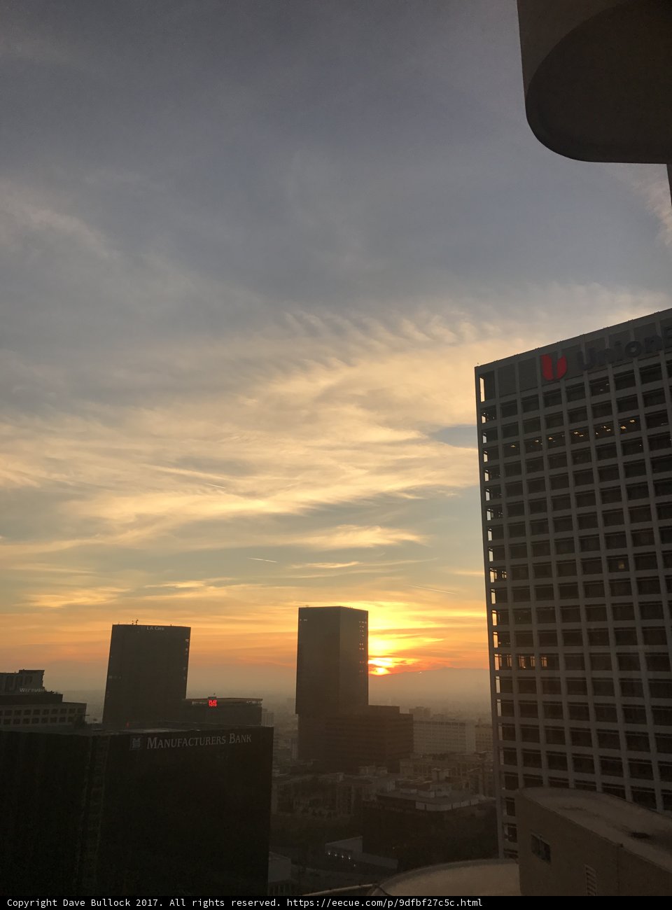 Golden Hour over the LA Skyline