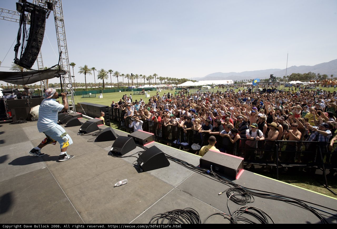 Man on Stage at Coachella Concert