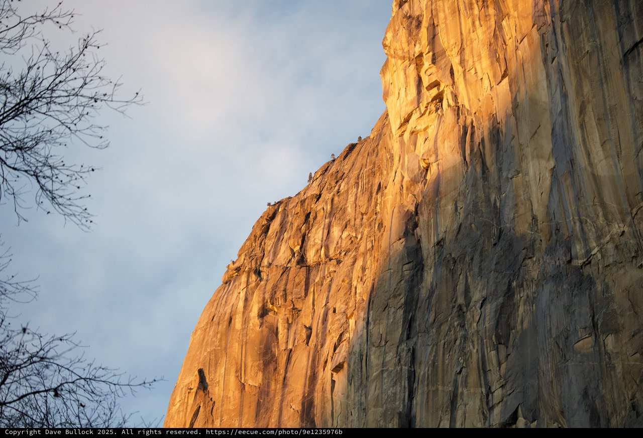 Golden Hour Light on El Capitan's Granite Face