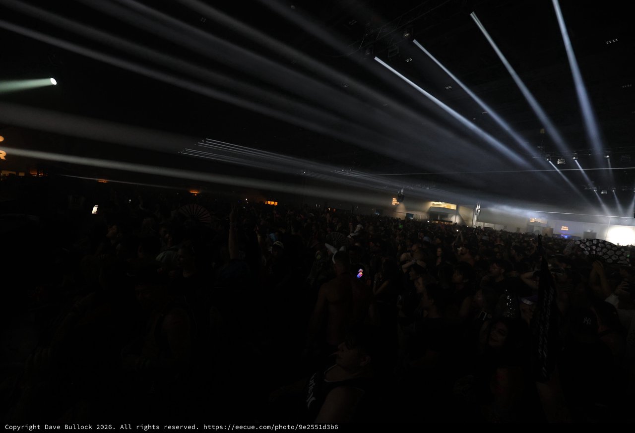 Massive Light Beams Sweep Over Wobbleland Festival Crowd