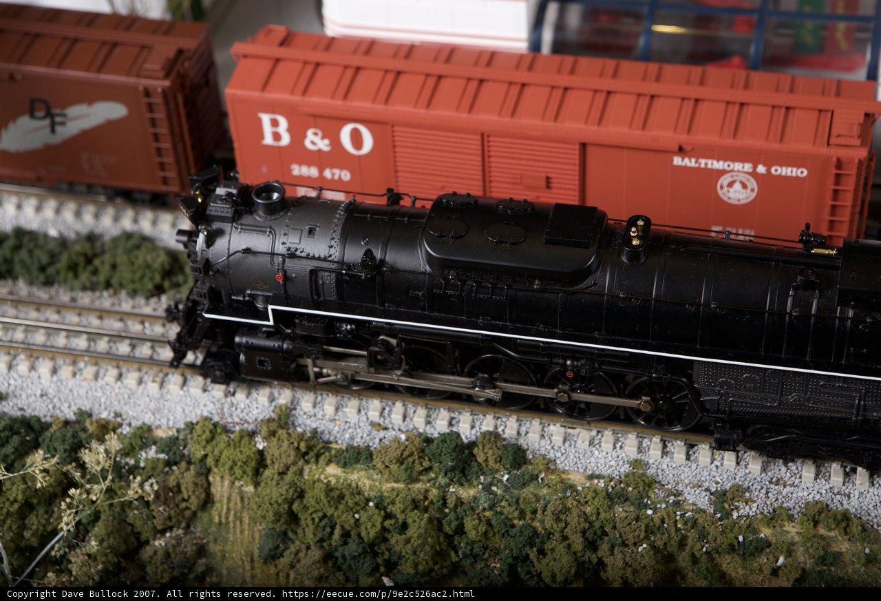 Toy Train on a Real Railroad Track