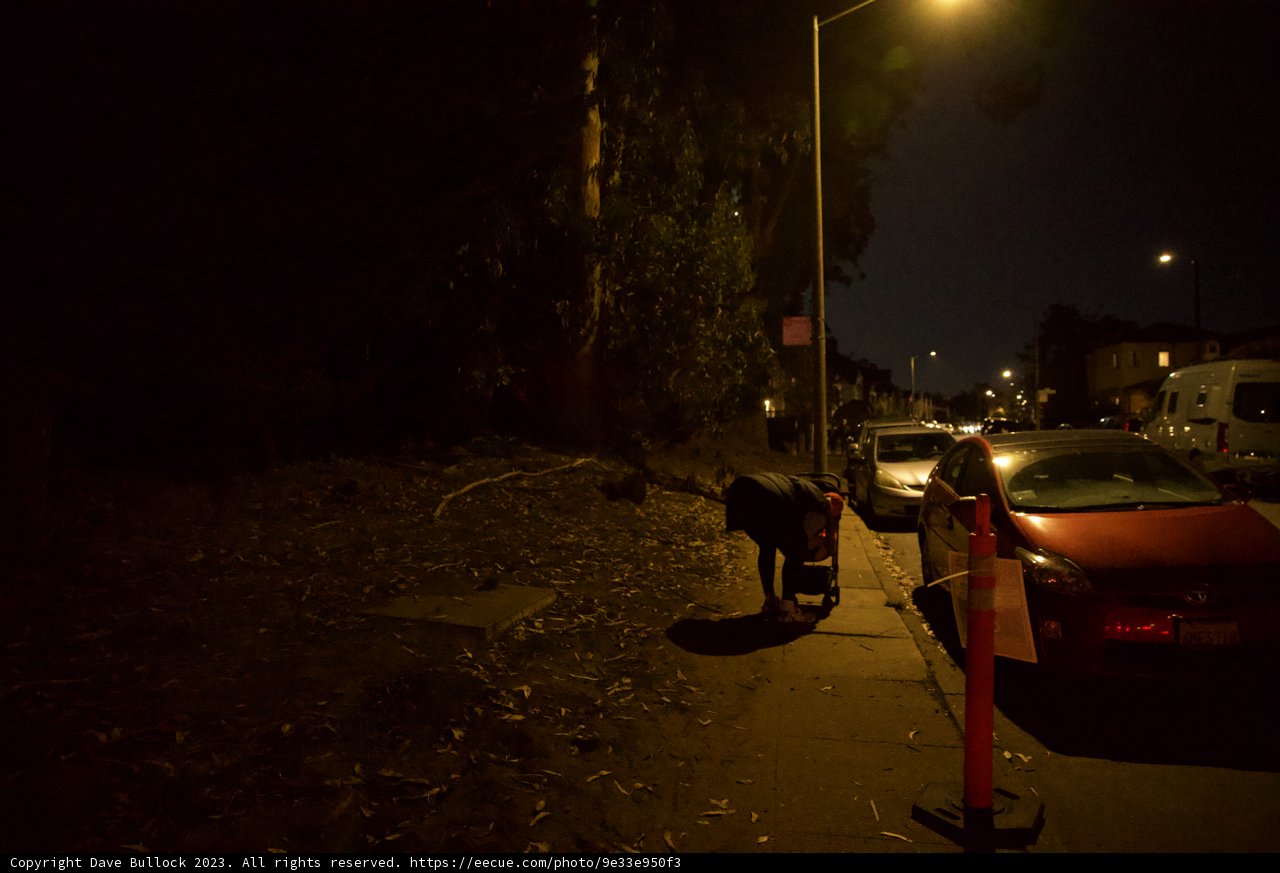 A Solitary Figure Amidst the Urban Night