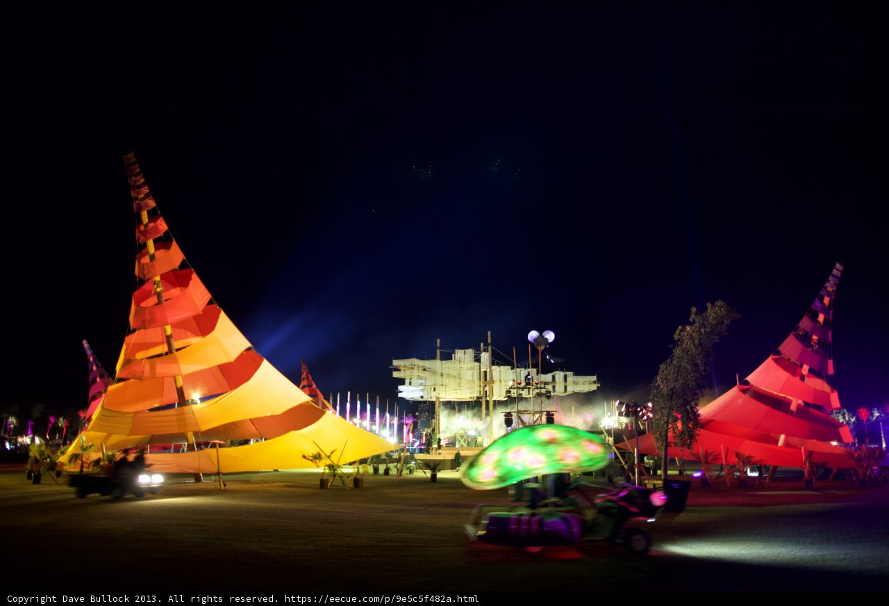 Illuminated Tent at Coachella Music Festival