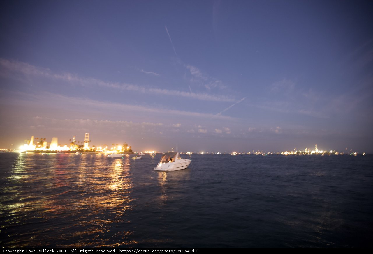 Nighttime Sailboats
